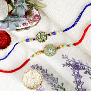 Designer Floral Designer Rakhi Set Bulgaria