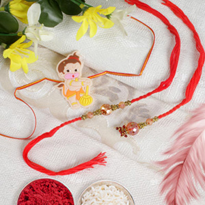 Alluring Fancy Bhaiya Bhabhi Kids Rakhi Set - Send Rakhi to Portugal