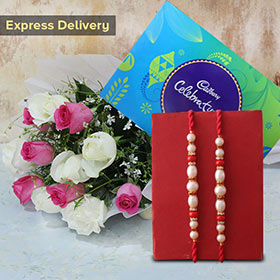 Flower Bouquet with Rakhi