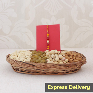 Dry Fruits with Elegant Rakhi