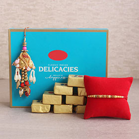 1 Kg Mewa Bite with Bhaiya Bhabhi Rakhi