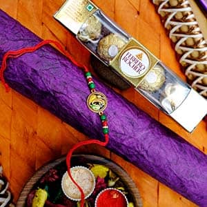 Mystical Charisma Rakhi - Rakhi with Chocolates to USA