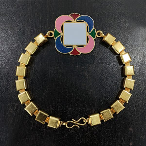 Floral Personalised Bracelet Rakhi - Personalised Rakhi