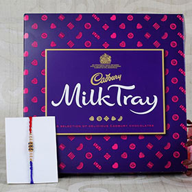 Blue Diamond Rakhi with Cadbury Chocolate