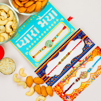 Devine 3 Rakhi Set With Dryfruits