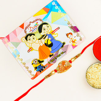Big Brother & Kids Cartoon 2 Rakhi Set