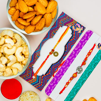 2 Divine Rakhis With Cashews & Almonds