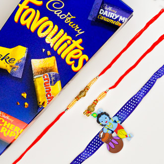 Chocolate Combo Bhaiya Bhabhi & Krishna Rakhi