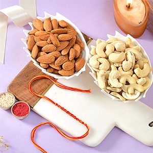 Thread Rakhi with Almond & Cashew