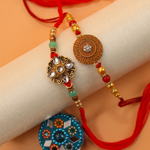 Two Fancy Rakhi Set to New Zealand - Rakhi to New Zealand