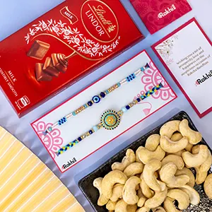 Set of Rakhi With Lindt Chocolate & Cashew