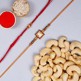 Brother Elegant Rakhi Set with Dry Fruit