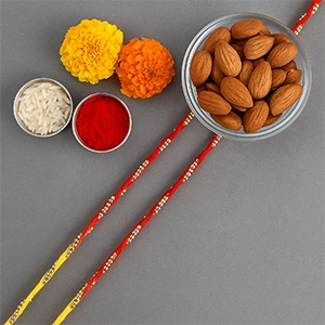 Mauli Rakhi Set of 2 With Almonds