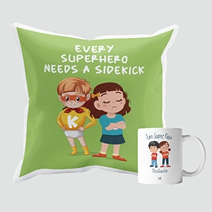 Every Superhero Needs a Sidekick Cushion & Mug