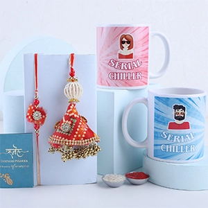 Sneh Ethnic Bhaiya Bhabhi Rakhi n Cute Mug Set