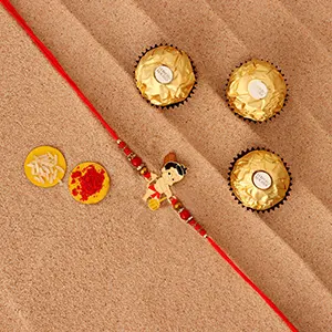 Holy Bal Hanuman Kids Rakhi & Ferrero Rocher - For Qatar