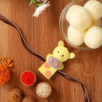 Giraffe Shaped Kids Rakhi And Rasgulla