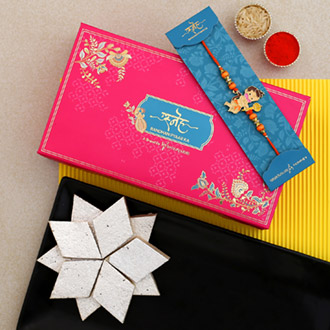 Bal Hanuman Kids Rakhi And Kaju Katli - Qatar