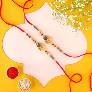 Sneh Incredibly Beautiful Peacock Rakhi - Rakhi to Qatar