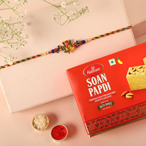 Sneh Ganesha Rakhi & Soan Papdi