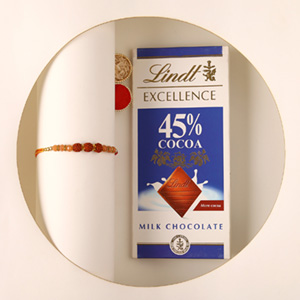 Sneh Classic Look Rakhi & Lindt Bar
