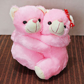 Pink Love Pair - 30 cm - Soft Toys For Sister