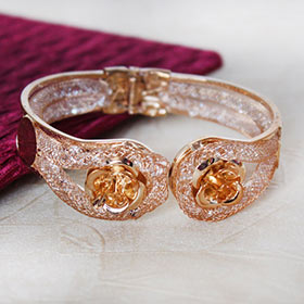 Sparkling Copper Bracelet