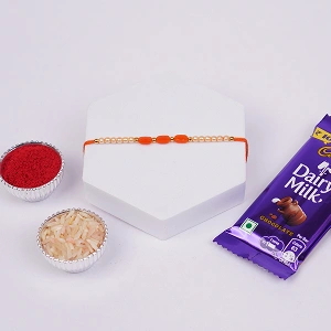 Classic Rakhi with Dairy Milk Delight