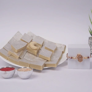 Shrinath Ji Rakhi with Kaju Katli Gift Box