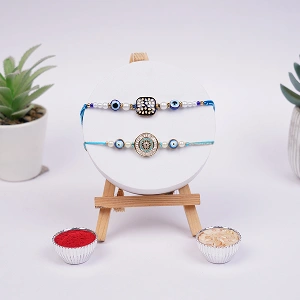Twin Evil Eye Protection Rakhi Set