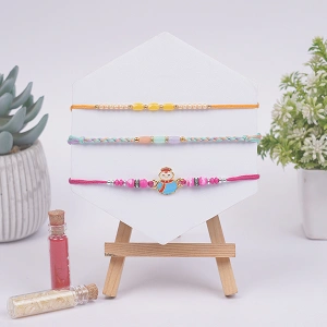 Traditional Multicolor Rakhi Set of 3 Combo Pack