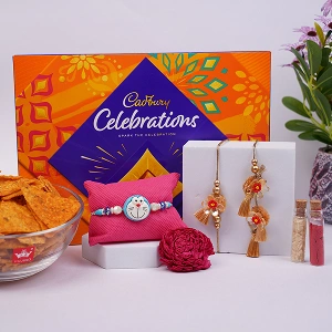 Festive Family Rakhi Hamper with Chocolates & Snacks