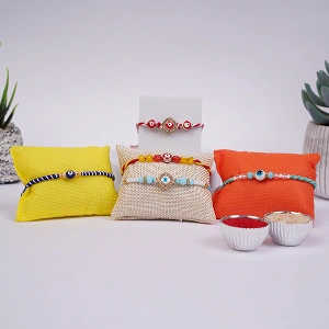 Premium Evil Eye Rakhi Family Set of 5-Set of 5 Rakhis