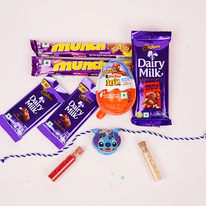 Kids Cartoon Rakhi Chocolate Hamper