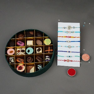 Celebration Rakhi Set of 8 with Chocolates