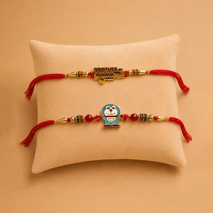Doraemon Vintage Train Rakhi Set for Kids