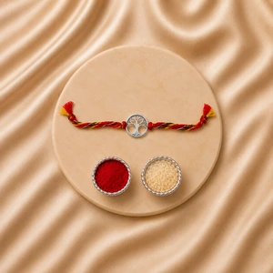 Eternal Tree of Life Silver Charm Rakhi