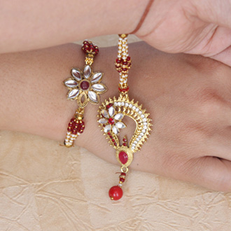 Stone Rakhis for Bhaiya & Bhabhi