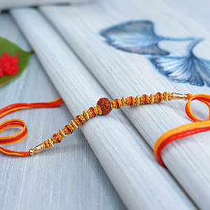 Captivating Rudraksha Rakhi - Archies Rakhi