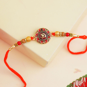 Stone Studded Om Rakhi - China