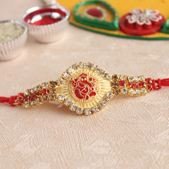 Golden Ganesha Rakhi
