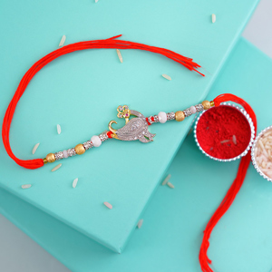 Charming Peacock AD Rakhi - Archies Rakhi