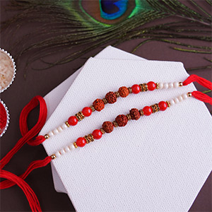 Propitious set of 2 Rakhis - Rakhi Sets