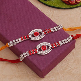 Set of 2 Lovely Stone Rakhis
