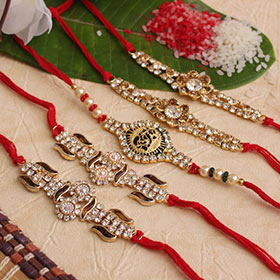 Propitious alluring Rakhi set of 5