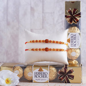 Ferrero Rocher Rakhi Delights - Rudraksha Rakhi