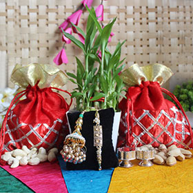 Healthful Bhaiya Bhabhi Rakhi Combo