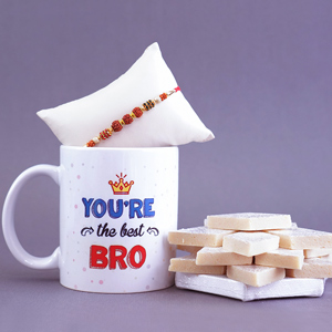 Pearl Rakhi with Sweets Gifts - Rakhi with Sweets