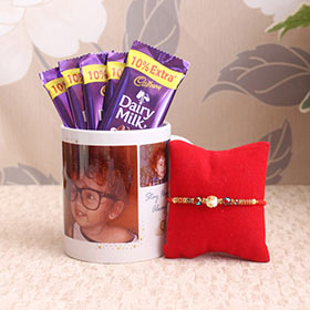 Personalized Mug with Chocolaty Rakhi Combo - Personalised Rakhi Gifts