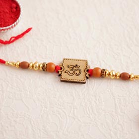 Wooden Om Rakhi